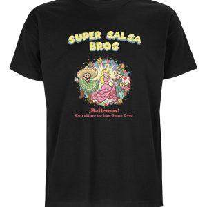 T-shirt Super Salsa Bros – Il Power-Up Definitivo per la Pista (Unisex)