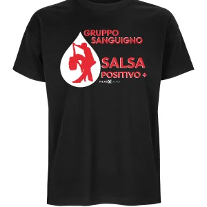 T-shirt Salsa Positivo - Maglietta Unisex Gruppo Sanguigno